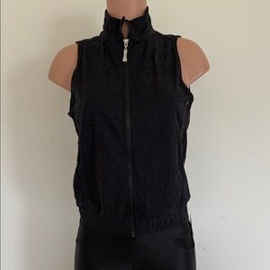 Black Sleeveless Zip-Up Vest one size protokolo excellent condition